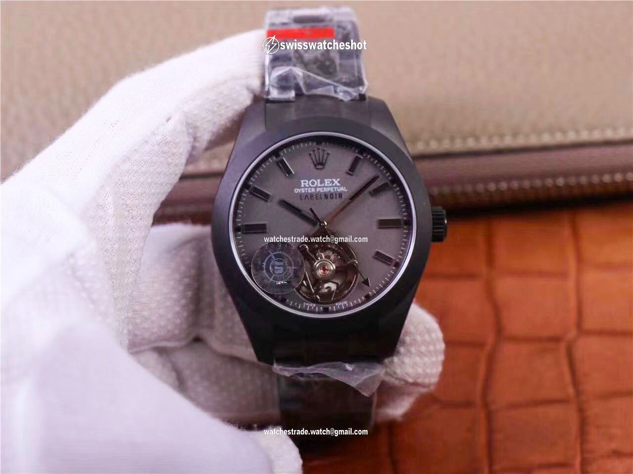 JB Factory Replica Rolex Milgauss Base 116400 Label Noir Design LNT01HS-001 Black case watch JB Factory Replica Rolex Milgauss Base 116400 Label Noir Design LNT01HS-001 Black case watch