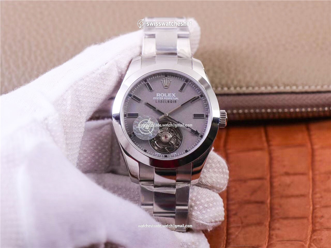 JB Factory Replica Rolex Milgauss Base 116400 Label Noir Design LNT01HS-001 Silver case watch JB Factory Replica Rolex Milgauss Base 116400 Label Noir Design LNT01HS-001 Silver case watch