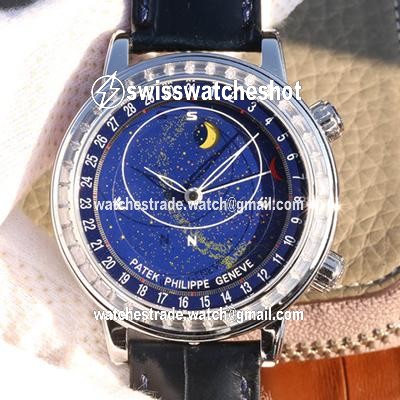 Patek Philippe Grand Complications Sky Moon Celestial 6102P-001 TWA Factory Blue Dial Patek Philippe Grand Complications Sky Moon Celestial 6102P-001 TWA Factory Blue Dial