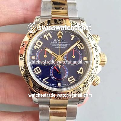 Rolex Daytona Cosmograph 116503 3A Factory 18K Yellow Gold Wrapped Blue Dial Rolex Daytona Cosmograph 116503 3A Factory 18K Yellow Gold Wrapped Blue Dial