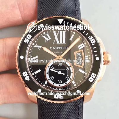 Calibre De Cartier Diver W7100052 42MM JF Factory Black Dial Calibre De Cartier Diver W7100052 42MM JF Factory Black Dial