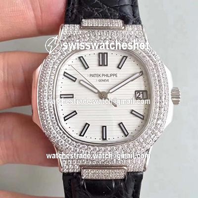 Patek Philippe Nautilus Jumbo 5719/1G-001 White Dial Patek Philippe Nautilus Jumbo 5719/1G-001 White Dial