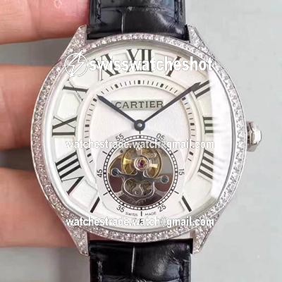 Drive De Cartier W4100013 Tourbillon White Textured Dial Drive De Cartier W4100013 Tourbillon White Textured Dial