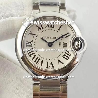 Ballon Bleu De Cartier 28MM W69010Z4 V6 Factory White Dial Ballon Bleu De Cartier 28MM W69010Z4 V6 Factory White Dial