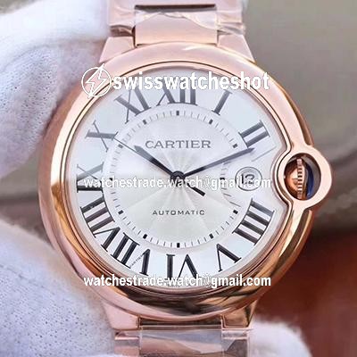 Ballon Bleu De Cartier 42MM W69006Z2 V9 Factory White Textured Dial Ballon Bleu De Cartier 42MM W69006Z2 V9 Factory White Textured Dial