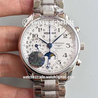 Longines Master Collection Moonphase Chronograph L2.673.4.78.6 JF Factory White Dial Longines Master Collection Moonphase Chronograph L2.673.4.78.6 JF Factory White Dial