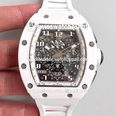 Richard Mille RM011-FM KV Factory White Ceramic Skeleton Dial Richard Mille RM011-FM KV Factory White Ceramic Skeleton Dial
