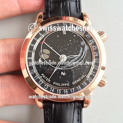 Patek Philippe Grand Complications Sky Moon Celestial 6102R-001 TW Factory Black Dial Patek Philippe Grand Complications Sky Moon Celestial 6102R-001 TW Factory Black Dial