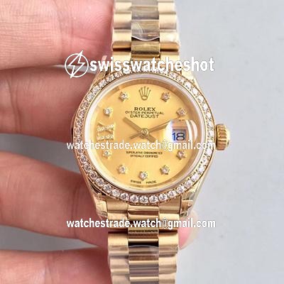 Rolex Lady Datejust 279138RBR 28MM Yellow Gold Champagne Dial Rolex Lady Datejust 279138RBR 28MM Yellow Gold Champagne Dial