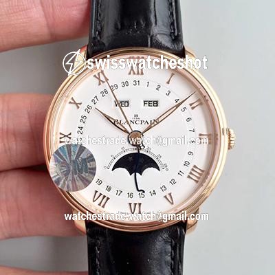 Blancpain Villeret 6654-3642-55B OM Factory White Dial Blancpain Villeret 6654-3642-55B OM Factory White Dial