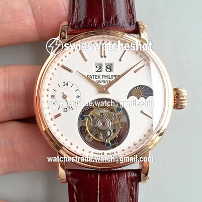 Patek Philippe Tourbillon Moonphase 24H Power Reserve White Dial Patek Philippe Tourbillon Moonphase 24H Power Reserve White Dial