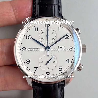 IWC Portugieser Chronograph Edition 150 Years IW371602 YL Factory White Dial IWC Portugieser Chronograph Edition 150 Years IW371602 YL Factory White Dial