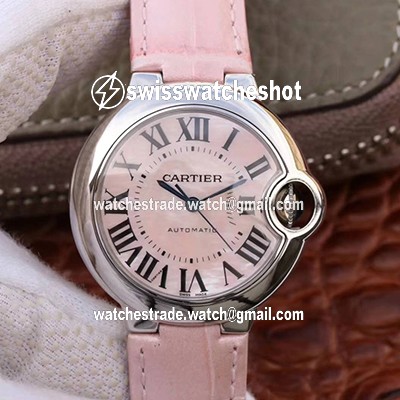 Ballon Bleu De Cartier Ladies 33MM WSBB0002 V6 Factory Pink Dial Ballon Bleu De Cartier Ladies 33MM WSBB0002 V6 Factory Pink Dial