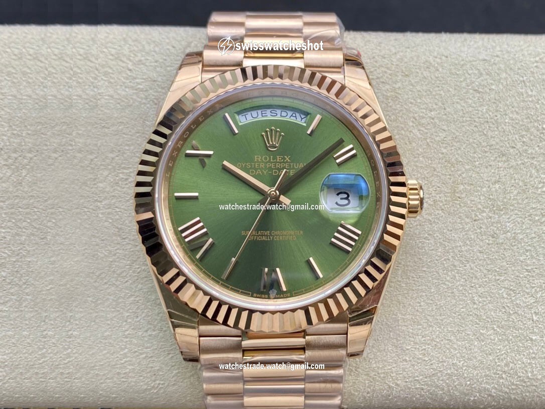 Rolex Day Date 228235 40mm EW Factory Green Dial Rolex Day Date 228235 40mm EW Factory Green Dial