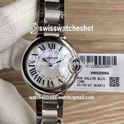 Ballon Bleu De Cartier W6920084 33MM V6 Factory Silver Dial Ballon Bleu De Cartier W6920084 33MM V6 Factory Silver Dial
