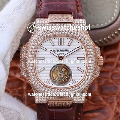 Patek Philippe Nautilus Jumbo 5711 Rose Gold Tourbillon 2018 R8 Factory White Dial Patek Philippe Nautilus Jumbo 5711 Rose Gold Tourbillon 2018 R8 Factory White Dial