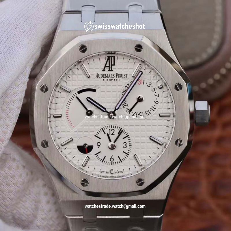 Audemars Piguet Royal Oak GMT 41MM 26120 White Dial TWA Factory Audemars Piguet Royal Oak GMT 41MM 26120 White Dial TWA Factory