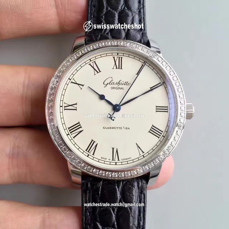 Glashutte Original Senator Excellence V4 1-39-52-01-02-04 FK Factory Diamond Bezel White Dial Glashutte Original Senator Excellence V4 1-39-52-01-02-04 FK Factory Diamond Bezel White Dial