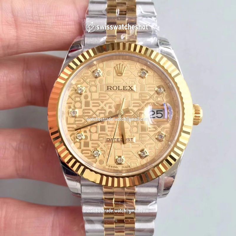 Rolex Datejust 126333-0003 41MM EW Factory Diamond-studded Gold Textured Dial Rolex Datejust 126333-0003 41MM EW Factory Diamond-studded Gold Textured Dial