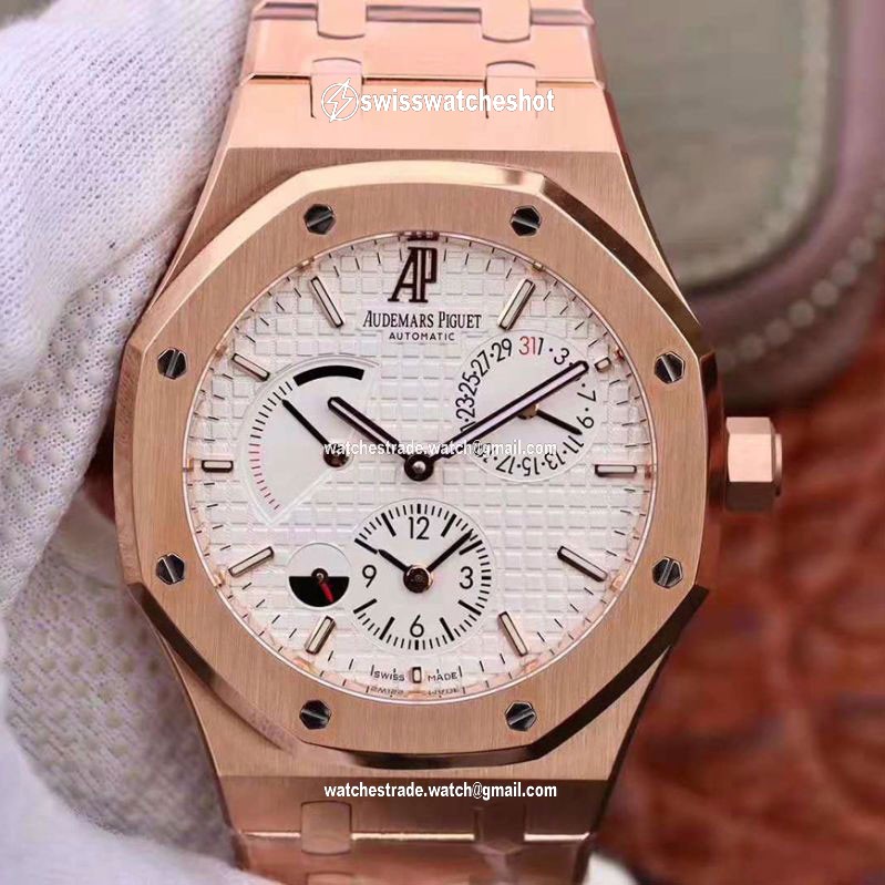 Audemars Piguet Royal Oak GMT 41MM 26120 TWA Factory White Dial Audemars Piguet Royal Oak GMT 41MM 26120 TWA Factory White Dial