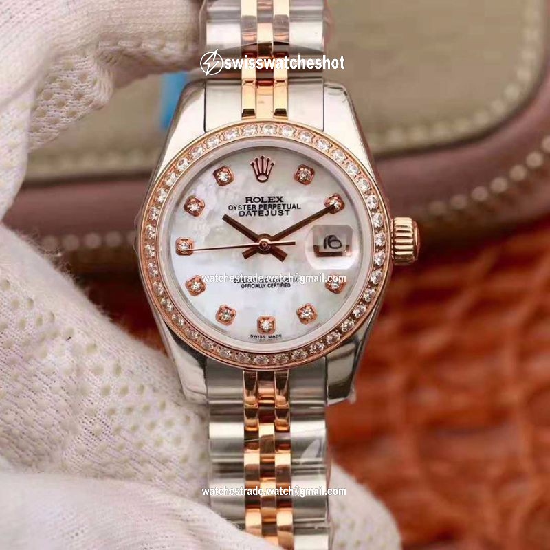 Rolex Lady Datejust Two Tone Bracelet 28MM Enamel Dial Rolex Lady Datejust Two Tone Bracelet 28MM Enamel Dial