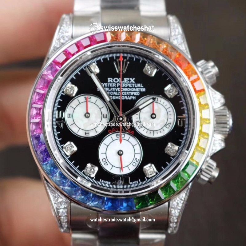 Rolex Daytona Cosmograph Rainbow 116595RBOW BL Factory Black Dial Rolex Daytona Cosmograph Rainbow 116595RBOW BL Factory Black Dial