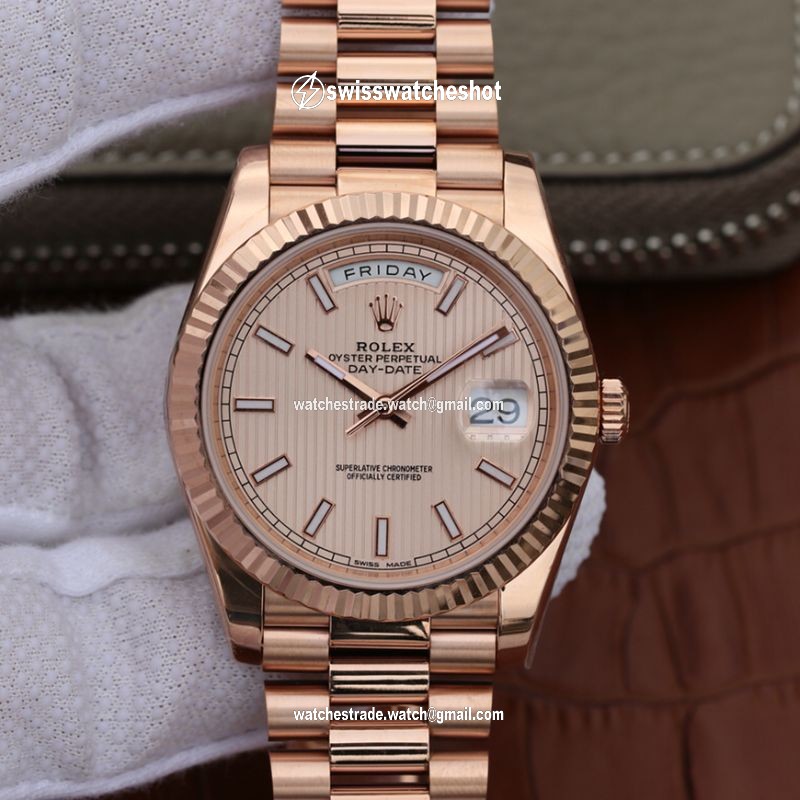 Rolex Day Date II 228235 40mm EW Factory Rosegold Dial Rolex Day Date II 228235 40mm EW Factory Rosegold Dial