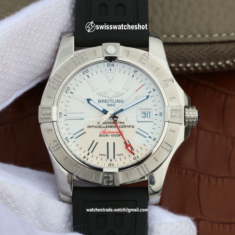 Breitling Avenger II GMT A3239011/G778/153S GF Factory White Dial Breitling Avenger II GMT A3239011/G778/153S GF Factory White Dial