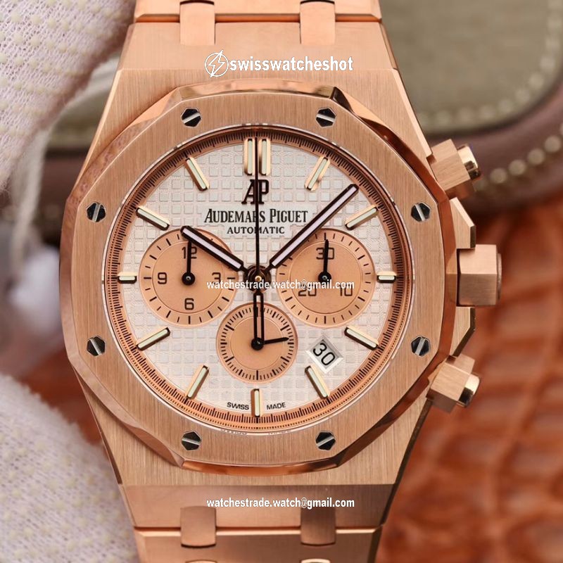 Audemars Piguet Royal Oak Chronograph 26315OR.OO.1256OR.01 OM Factory White Dial Audemars Piguet Royal Oak Chronograph 26315OR.OO.1256OR.01 OM Factory White Dial