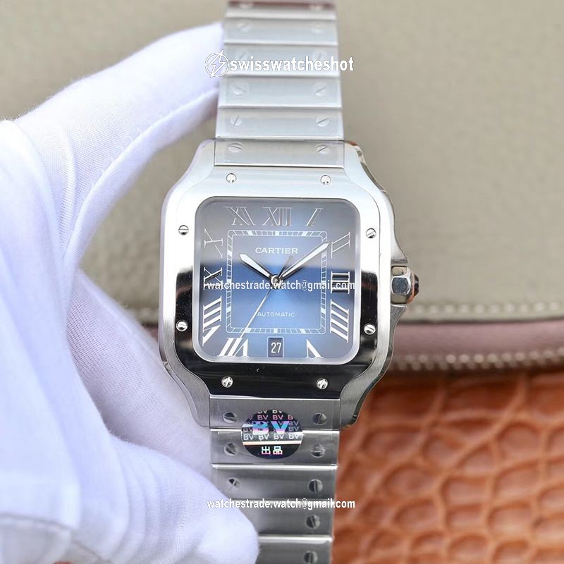 Cartier De Santos WSSA0013 BV Factory Blue Dial Cartier De Santos WSSA0013 BV Factory Blue Dial