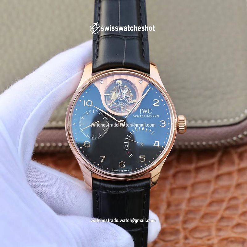 ZF Factory IWC Portuguese Tourbillon IW504210 18K Rose Gold Black Dial ZF Factory IWC Portuguese Tourbillon IW504210 18K Rose Gold Black Dial