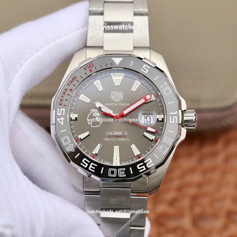 Tag Heuer Aquaracer Calibre 5 English Premier League Limited WAY201D.BA0927 Gray Dial Tag Heuer Aquaracer Calibre 5 English Premier League Limited WAY201D.BA0927 Gray Dial