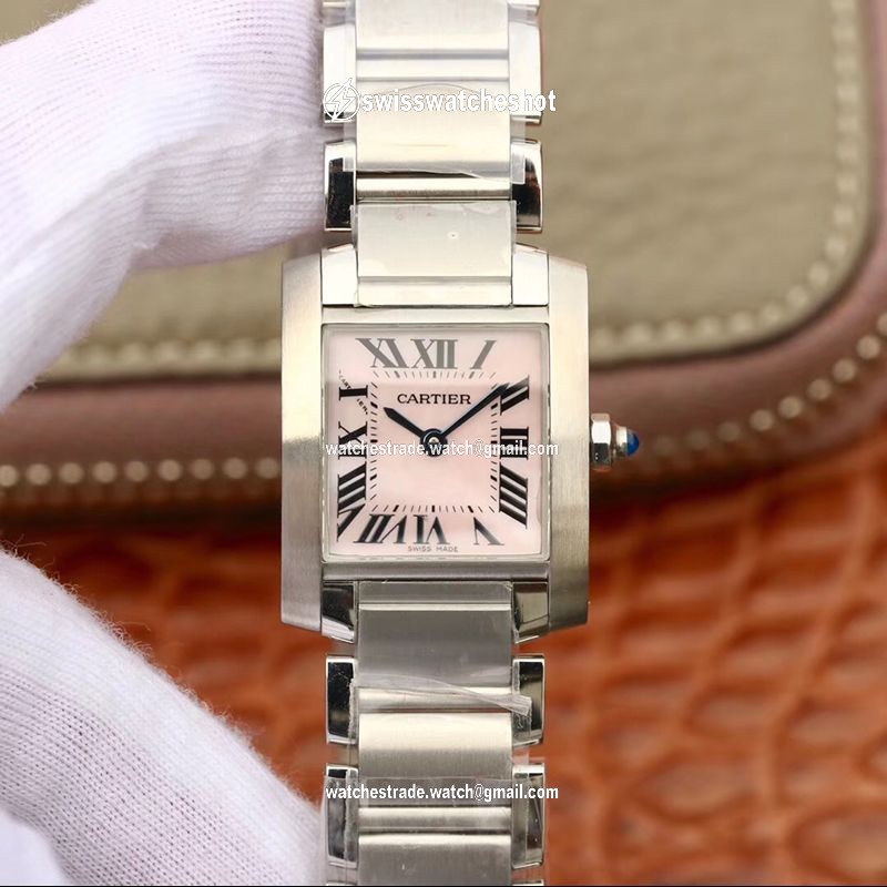 Cartier Tank Francaise Ladies W51028Q3 Pink Dial Cartier Tank Francaise Ladies W51028Q3 Pink Dial