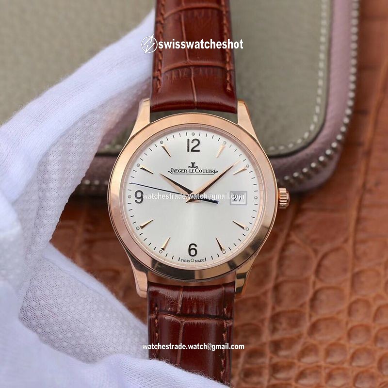 Jaeger LeCoultre Master Control Date Q1542520 ZF Factory 18K Rose Gold White Dial Jaeger LeCoultre Master Control Date Q1542520 ZF Factory 18K Rose Gold White Dial