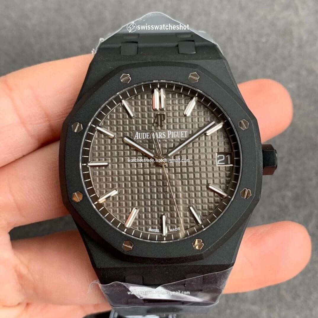 Audemars Piguet Royal Oak 15500 DLC Version ZF Factory Frosted Grey Dial Audemars Piguet Royal Oak 15500 DLC Version ZF Factory Frosted Grey Dial