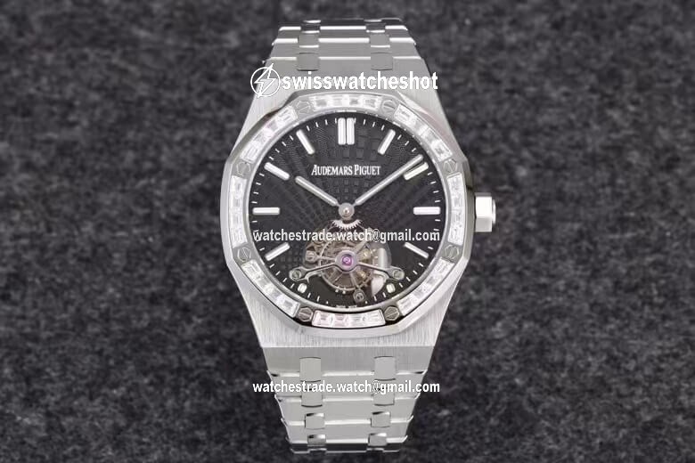Audemars Piguet Royal Oak Tourbillon 26521BC.ZZ.1220BC.01 R8 Factory Diamond-set Bezel Audemars Piguet Royal Oak Tourbillon 26521BC.ZZ.1220BC.01 R8 Factory Diamond-set Bezel