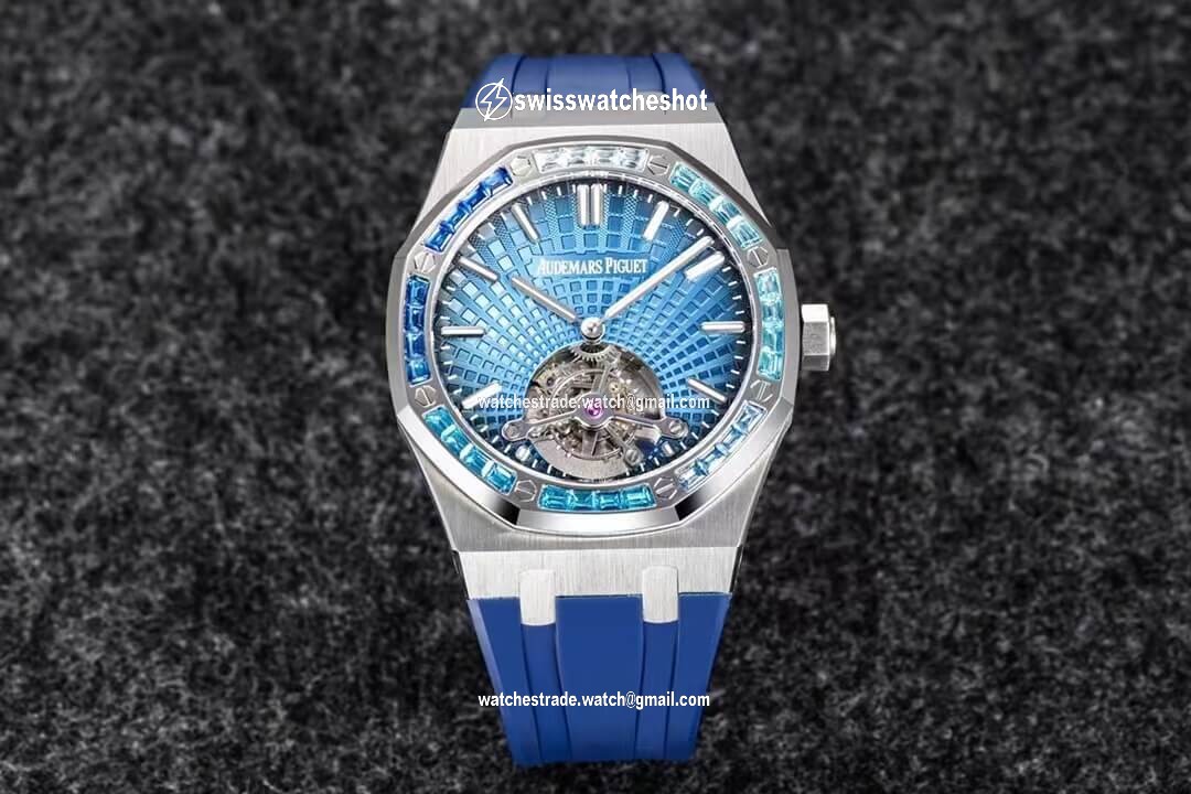 Audemars Piguet Royal Oak Tourbillon R8 Factory V3 Blue Rubber Strap Audemars Piguet Royal Oak Tourbillon R8 Factory V3 Blue Rubber Strap