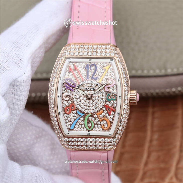 Franck Muller Vanguard Ladies ABF Factory Rose Gold Diamond-set Dial Franck Muller Vanguard Ladies ABF Factory Rose Gold Diamond-set Dial