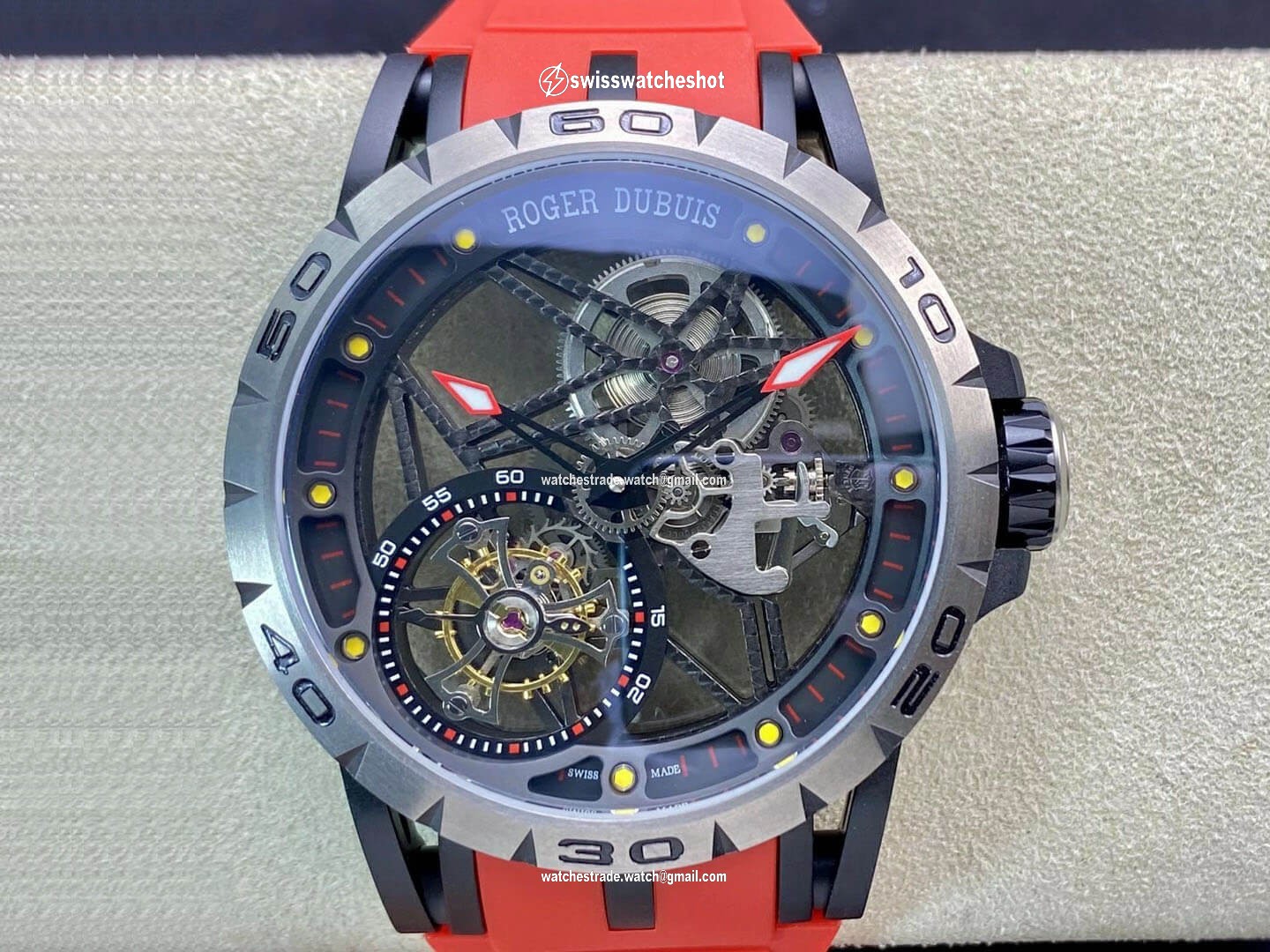 Roger Dubuis Excalibur RDDBEX0549 BBR Factory Tourbillon Titanium Case Roger Dubuis Excalibur RDDBEX0549 BBR Factory Tourbillon Titanium Case