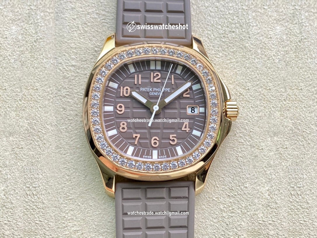 Patek Philippe Aquanaut Quartz Ladies 5067A PPF Factory Rose Gold Diamond-set Bezel Patek Philippe Aquanaut Quartz Ladies 5067A PPF Factory Rose Gold Diamond-set Bezel