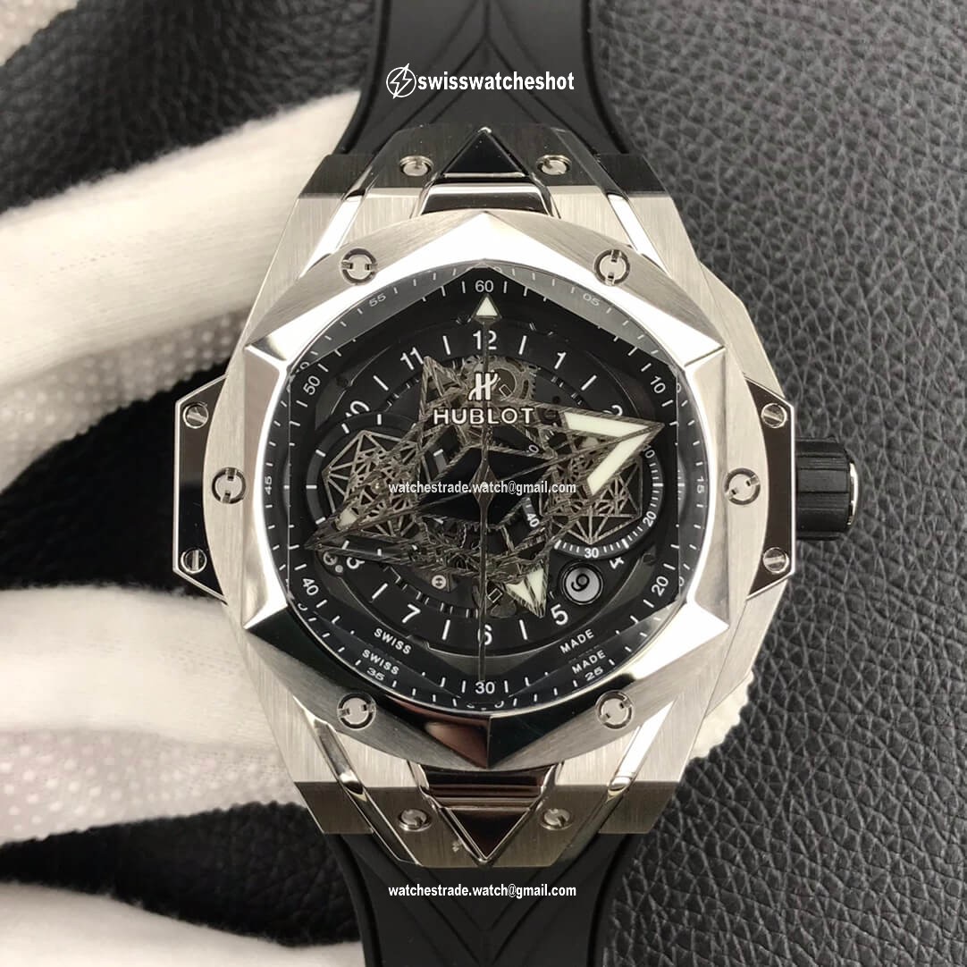 Hublot Big Bang Sang Bleu II 418.NX.1107.RX.MXM19 HB Factory Titanium Case Hublot Big Bang Sang Bleu II 418.NX.1107.RX.MXM19 HB Factory Titanium Case