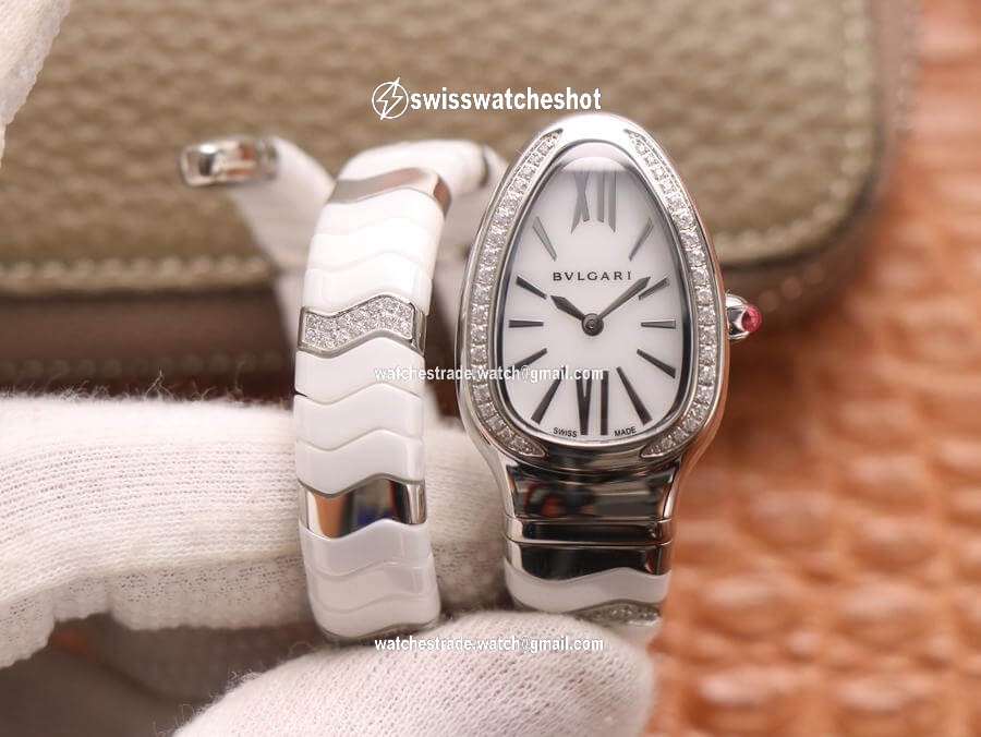 Bvlgari Serpenti BV Factory Stainless Steel Diamond Case Bvlgari Serpenti BV Factory Stainless Steel Diamond Case