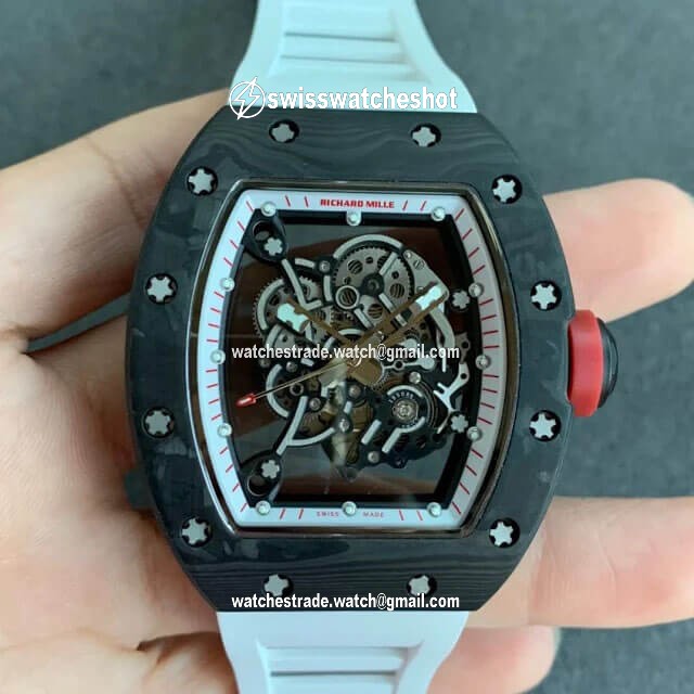 Richard Mille RM055 KV Factory V2 Carbon Fiber Black Case Richard Mille RM055 KV Factory V2 Carbon Fiber Black Case