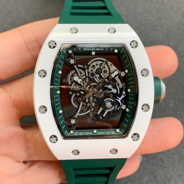 Richard Mille RM055 KV Factory V2 Green Rubber Strap Richard Mille RM055 KV Factory V2 Green Rubber Strap