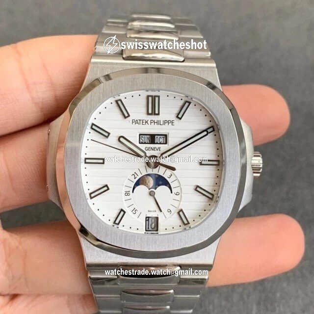 Patek Philippe Nautilus 5726/1A-010 Moonphase GR Factory Stainless Steel Strap Patek Philippe Nautilus 5726/1A-010 Moonphase GR Factory Stainless Steel Strap