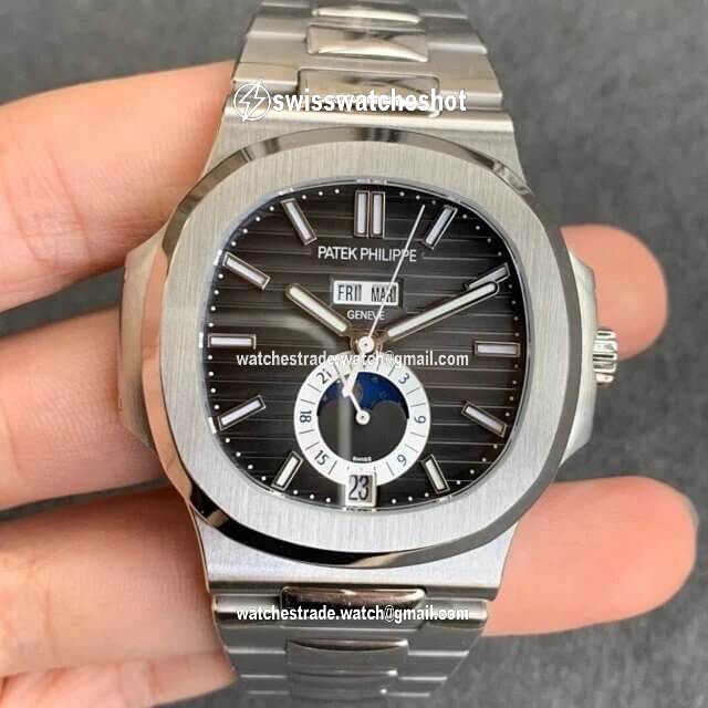 Patek Philippe Nautilus 5726/1A-001 Moonphase GR Factory Stainless Steel Strap Patek Philippe Nautilus 5726/1A-001 Moonphase GR Factory Stainless Steel Strap