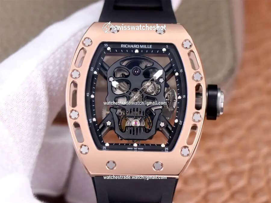 Richard Mille RM52-01 Tourbillon JB Factory Ceramic Skull Dial Richard Mille RM52-01 Tourbillon JB Factory Ceramic Skull Dial