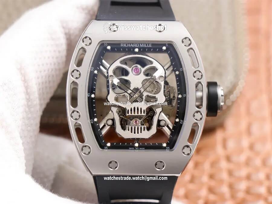 Richard Mille RM52-01 Tourbillon JB Factory Titanium Alloy Skull Dial Richard Mille RM52-01 Tourbillon JB Factory Titanium Alloy Skull Dial