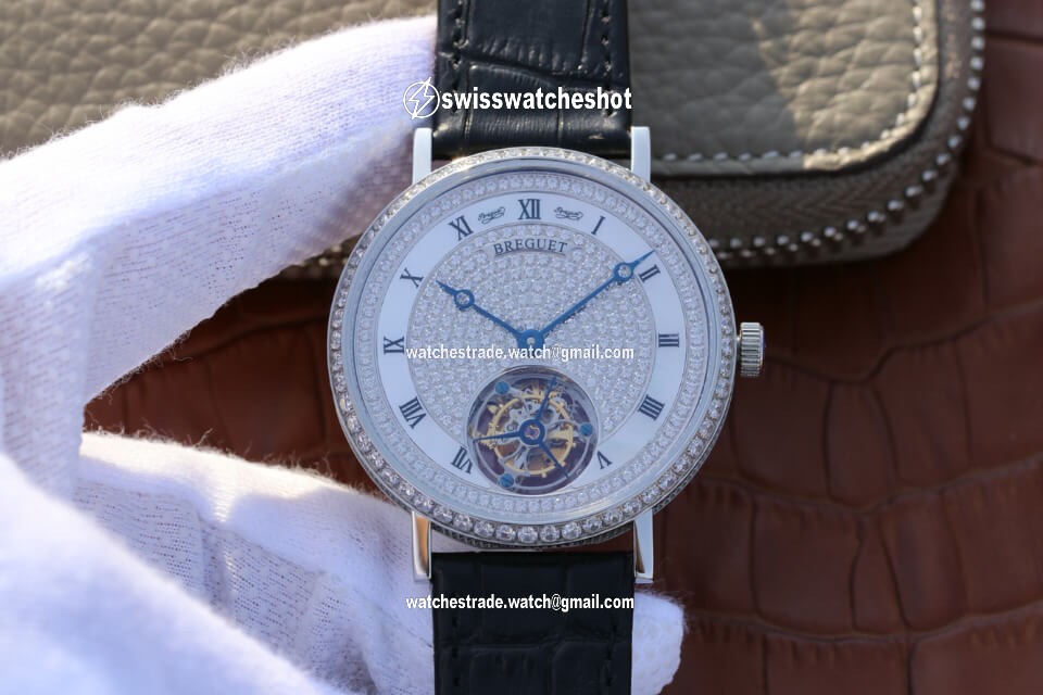 Breguet Classique Ultra-Thin Tourbillon Stainless Steel Diamond Dial Breguet Classique Ultra-Thin Tourbillon Stainless Steel Diamond Dial