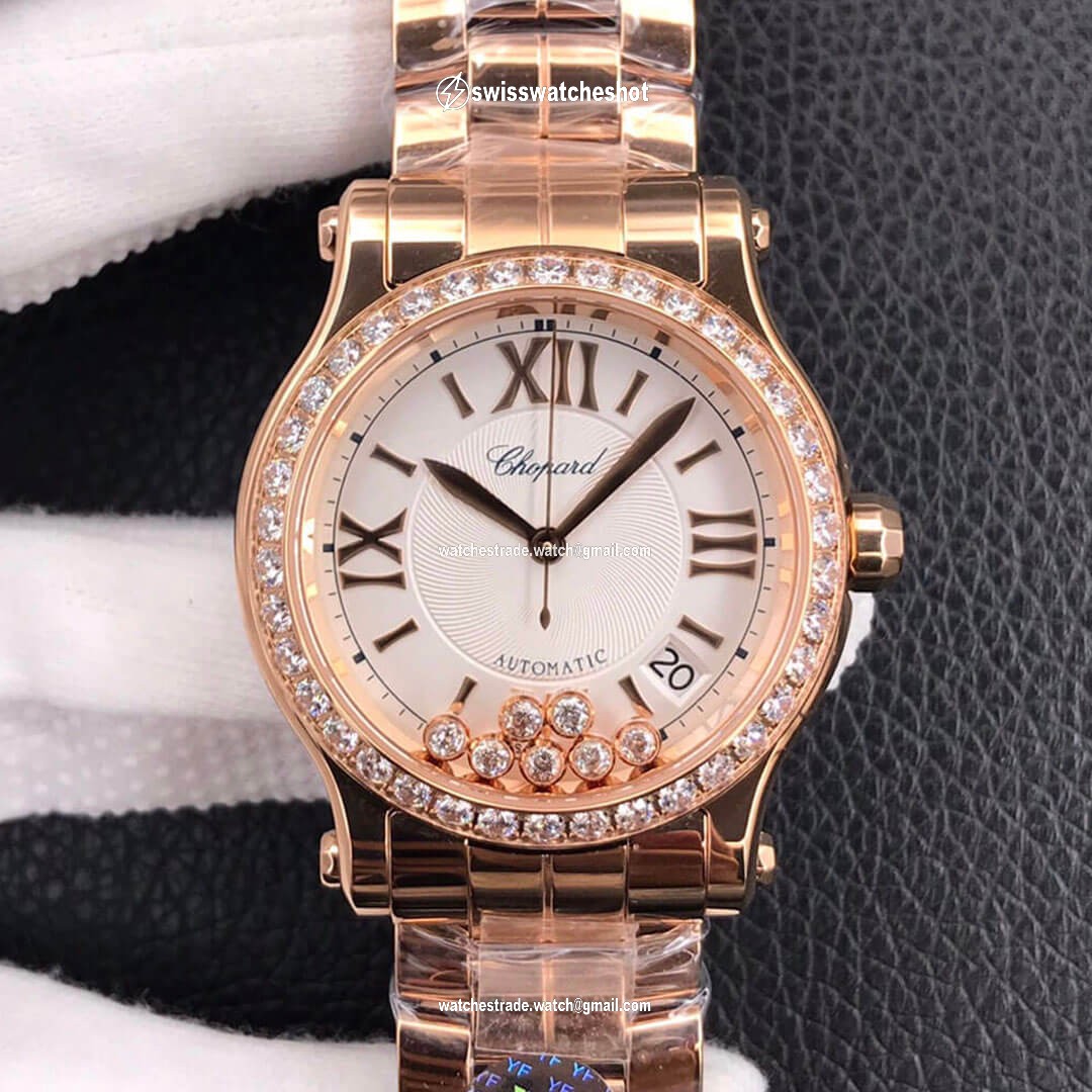 Chopard Happy Diamonds 274808-5004 YF Factory Rose Gold Silver Dial Chopard Happy Diamonds 274808-5004 YF Factory Rose Gold Silver Dial